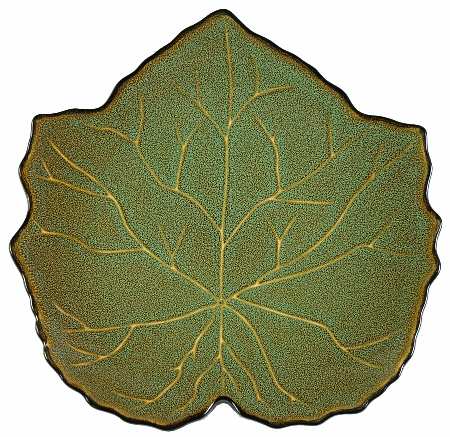 Olive Green Leaf Collection Salad Plate