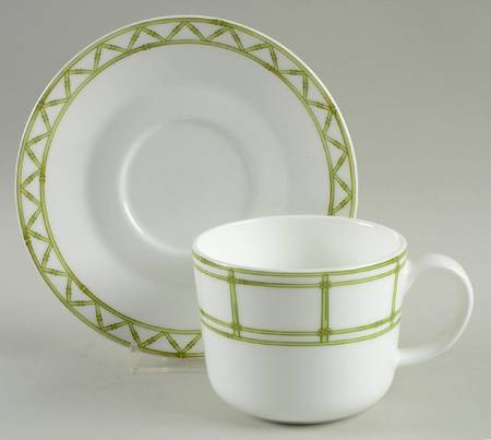 Bamboo Flat Cup & Saucer Set