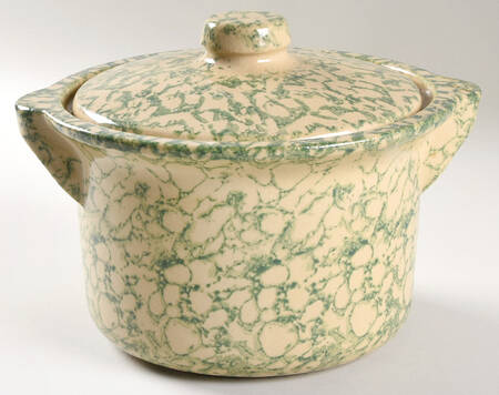Spongeware Green 2 Qt Round Covered Casserole