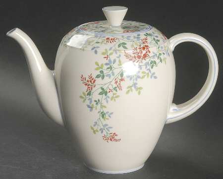 ROT284 (Blue Trim) Coffee Pot & Lid