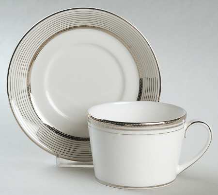 Platine Flat Cup & Saucer Set