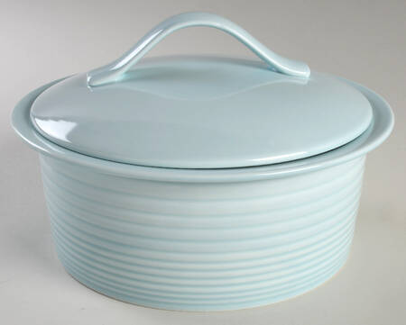 Maze Blue (Light) 2 Qt Round Covered Casserole