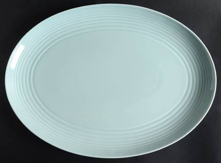 Maze Blue (Light) 17" Oval Serving Platter
