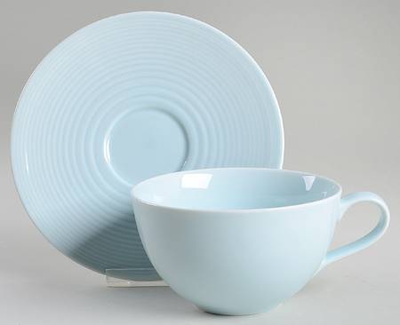 Maze Blue (Light) Breakfast Cup & Saucer Set