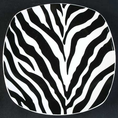 Zebra (Soft Square) Salad Plate