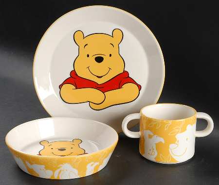 Winnie the Pooh (Earthenware) (3 Piece) Child's Set