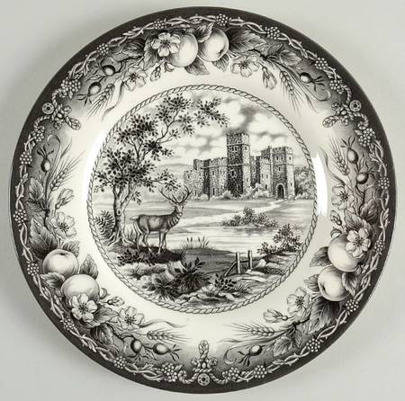 Monarch of the Castle Black Salad Plate
