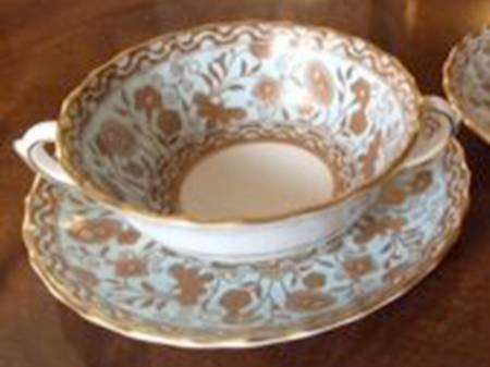 RCD141 Footed Cream Soup Bowl & Saucer Set