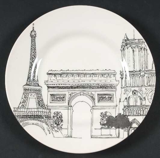 City Scenes Salad Plate