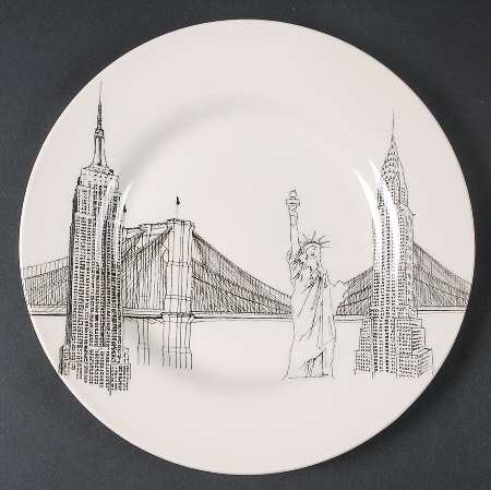 City Scenes Salad Plate
