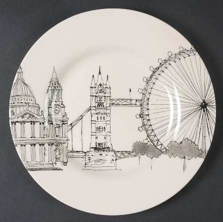 City Scenes Salad Plate