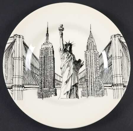 City Scenes Salad Plate