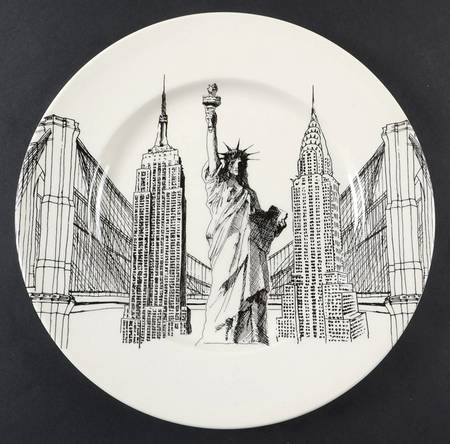 City Scenes 12" Chop Plate (Round Platter)