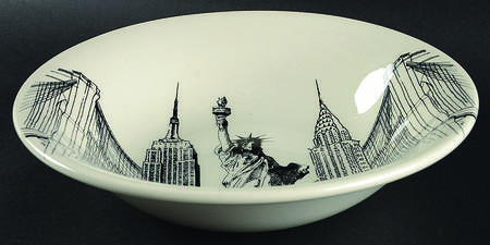 City Scenes 10" Round Vegetable Bowl