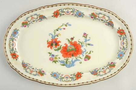 Vieux Chine (Chambord, Ivory) 14" Oval Serving Platter
