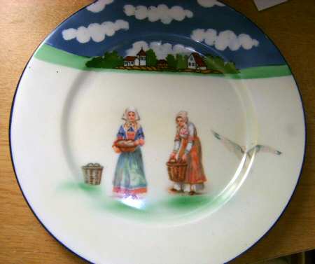 Brittany Women Blue Dinner Plate