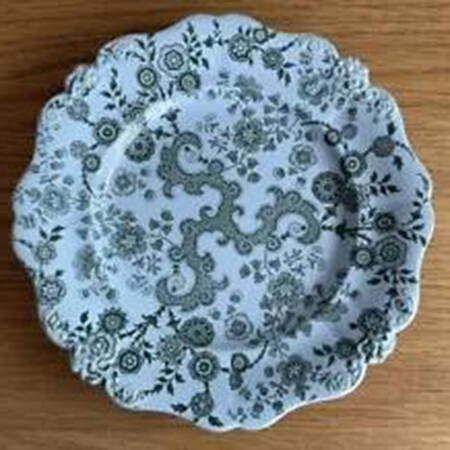 Flosculous Green on Blue by Ridgway (Ridgways)