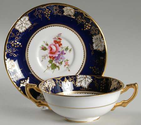 Vine Cobalt (Floral Center) by Royal Crown Derby
