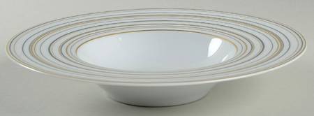 Attraction Gold and Platinum Rim Soup Bowl
