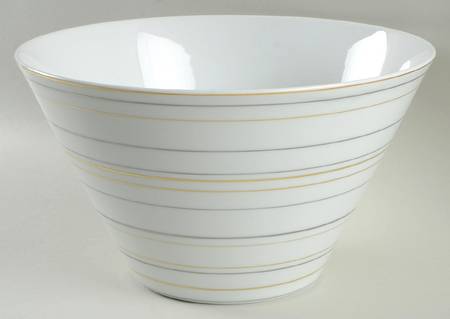Attraction Gold and Platinum 10" Large Salad Serving Bowl