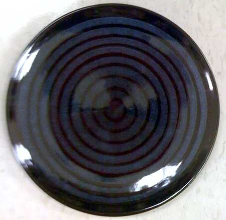 Vanilla Swirl Blue Salad Plate