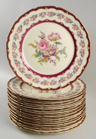 1027 Maroon Dinner Plate - Set of 12