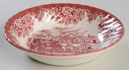 Coaching Scene Pink Coupe Cereal Bowl