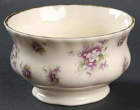 Sweet Violets (Cream Body) Mini Open Sugar Bowl