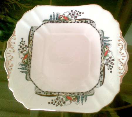Church Stretton Square Handled Cake Plate