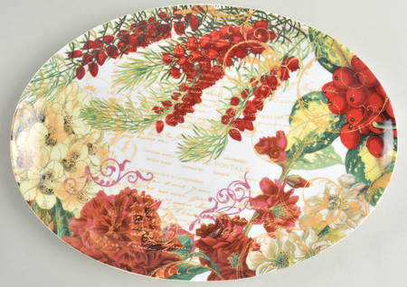 Botanical Holiday 14" Oval Serving Platter