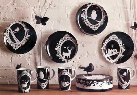 Woodland Cameo Dessert/Pie Plate