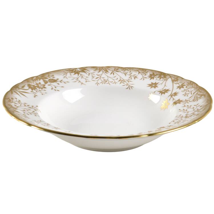 Arboretum Gold Large Rim Soup Bowl