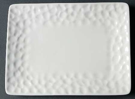 Vanilla Marble Rectangular Salad Plate