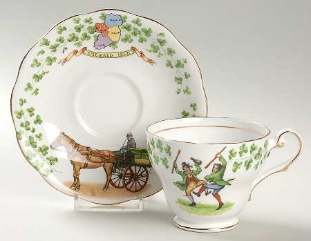 Emerald Isle Footed Cup & Saucer Set