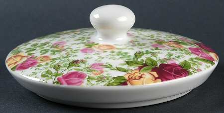 Country Rose Chintz Lid for Cookie Jar
