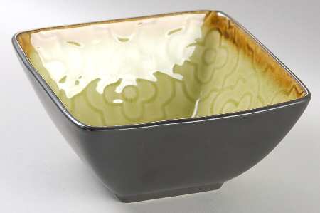 Moroccan Green Square Soup/Cereal Bowl