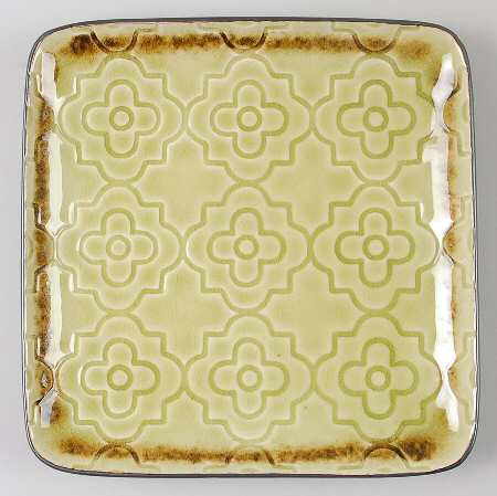 Moroccan Green Square Salad Plate