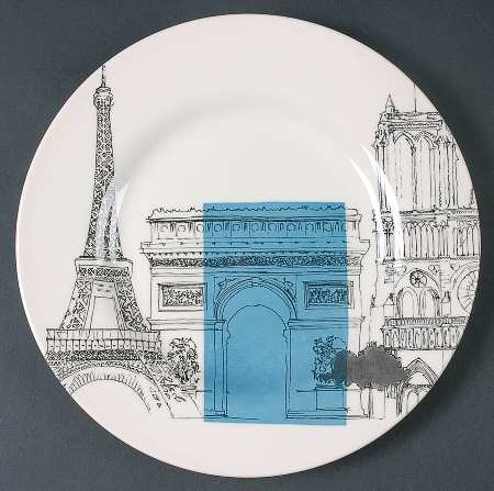City Sketch Salad Plate