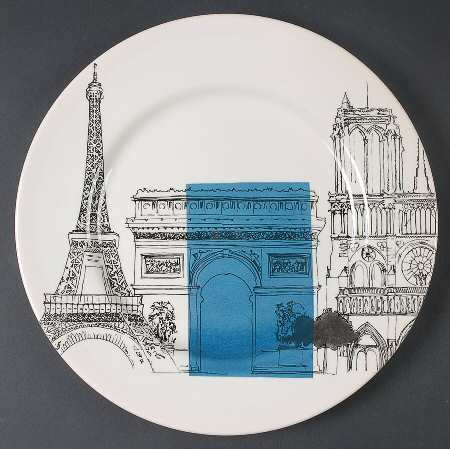 City Sketch Dinner Plate