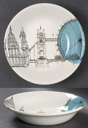 City Sketch Coupe Cereal Bowl