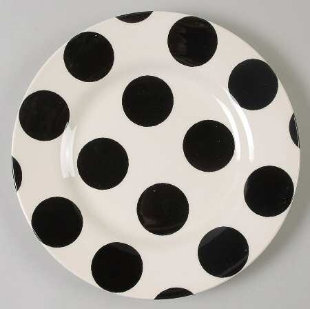 Black Spot Salad Plate