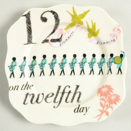 Twelve Days of Christmas Appetizer Plate