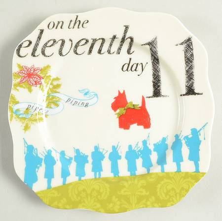 Twelve Days of Christmas Appetizer Plate