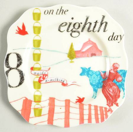 Twelve Days of Christmas Appetizer Plate