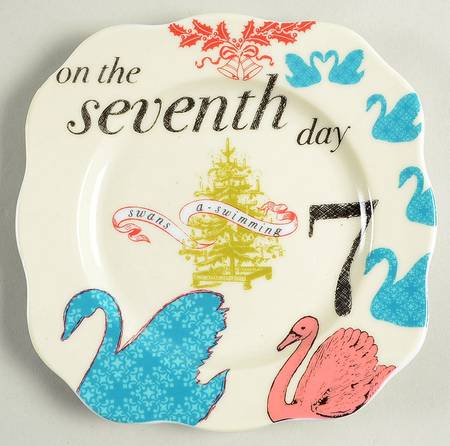 Twelve Days of Christmas Appetizer Plate