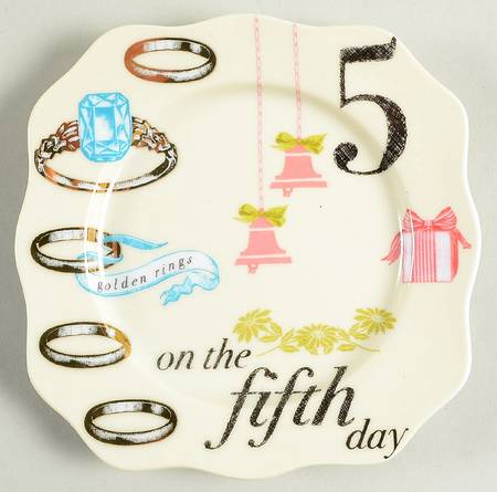 Twelve Days of Christmas Appetizer Plate