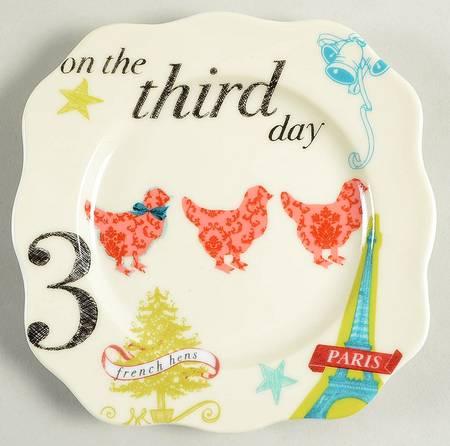 Twelve Days of Christmas Appetizer Plate