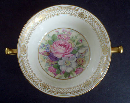 5957 (Green) Flat Cream Soup Bowl