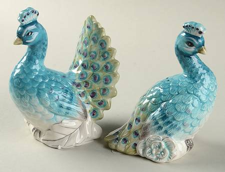 Edie Rose Peacock Collection Figural Salt & Pepper Set