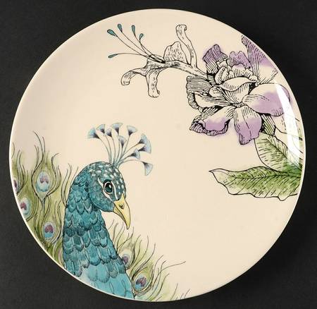 Edie Rose Peacock Collection Salad Plate